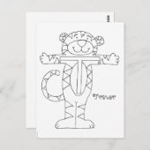 Personalisieren Sie Letter T Color Me Postkarte (Vorne/Hinten)