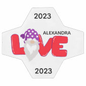 Personalisieren Sie Liebe Gnome Heart Red Lila Soc Fußball (Flach)