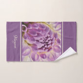Personalisieren Sie Lila Dahlia auf Lavender Backg Handtuch (Handtuch)