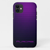 Personalisieren Sie Lila gemusterte Russ-Faser Case-Mate iPhone Hülle (Rückseite)