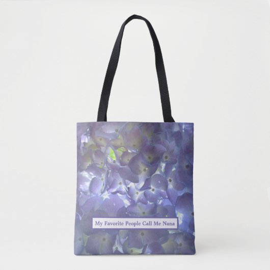 Personalisieren Sie lila Lavendel Hydrangeas Tasche (Vorderseite)