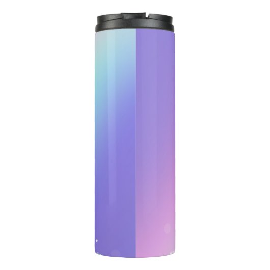 Personalisieren Sie Lila Skriptnamen auf Bokeh Sta Thermosbecher (Rückseite)