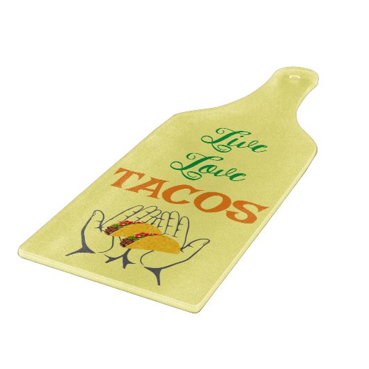 Personalisieren Sie Live-Liebe-Tacos durch den Han Schneidebrett (Ecke)