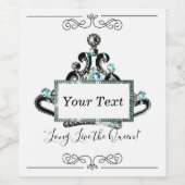 Personalisieren Sie "Long Live the Queen" Weinetikett (Einzelnes Label)