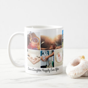 Personalisieren Sie Love Laughter Happily Ever Aft Kaffeetasse