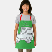 Personalisieren Sie lustige Autos Kinder Grünes Ku Schürze (Insitu)