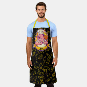 Personalisieren Sie lustigen Barbecue-Chef-Hog-Pig Schürze