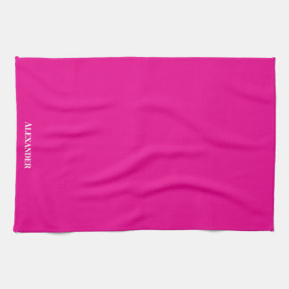 Personalisieren Sie Magenta Bright Pink Schlicht S Geschirrtuch