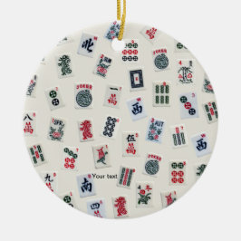 Personalisieren Sie Mah Jongg-Symbole Keramik Ornament