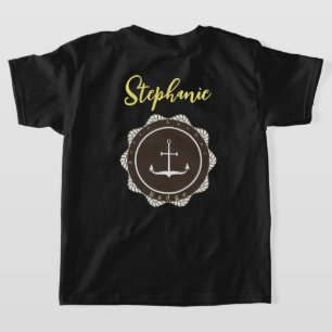 Personalisieren Sie Marine Retro-Anker und -Abzeic T-Shirt