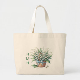 Personalisieren Sie May Lily of the Valley Tote Ba Jumbo Stoffbeutel