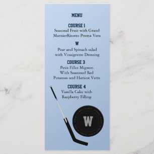 Personalisieren Sie Menükarten Eishockey-Thema