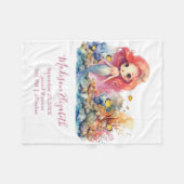 Personalisieren Sie Mermaid Baby Shower Baby Girl  Fleecedecke (Vorderseite (Horizontal))