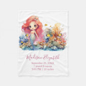 Personalisieren Sie Mermaid Baby Shower Baby Girl Fleecedecke (Vorderseite)