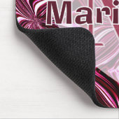 Personalisieren Sie Midnight Pink Marmor Geometris Mousepad (Ecke)