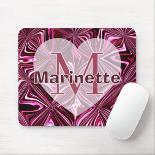 Personalisieren Sie Midnight Pink Marmor Geometris Mousepad
