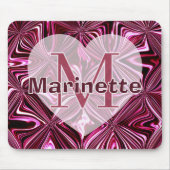 Personalisieren Sie Midnight Pink Marmor Geometris Mousepad (Vorne)