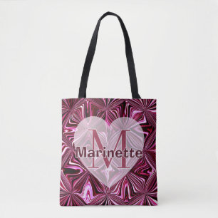 Personalisieren Sie Midnight Pink Marmor Geometris Tasche