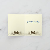 Personalisieren Sie Minimal große Druckgratulation Karte (Innenseite)