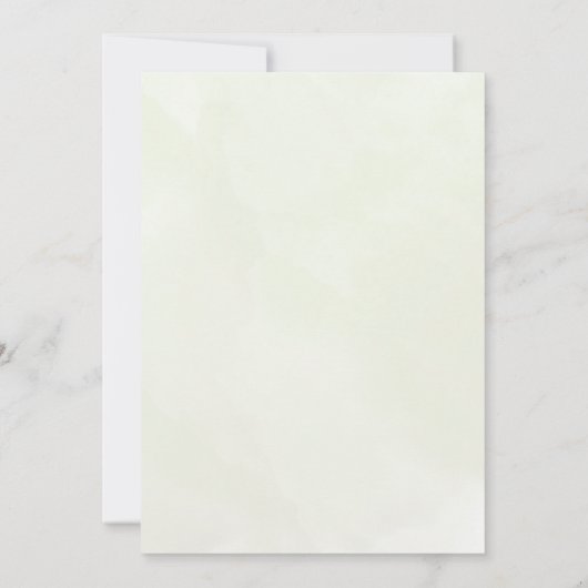 Personalisieren Sie Minimalistische Blume Hochzeit Einladung (Rückseite)