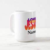 Personalisieren Sie mit dem Namen Jesus Lieben Sie Kaffeetasse (Vorderseite Links)