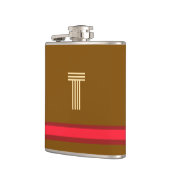 Personalisieren Sie mit Ihrem anfänglichen braunen Flachmann (Links)