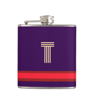 Personalisieren Sie mit Ihrem ersten Lila + Roten  Flachmann