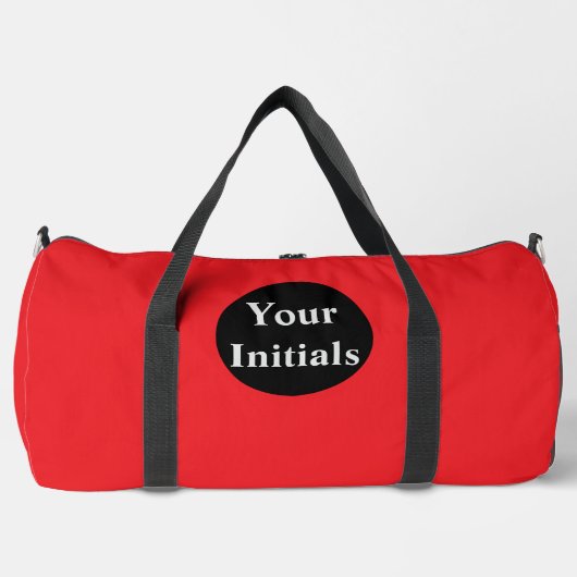 Personalisieren Sie mit Ihren Initialen Rot Duffle Bag (Vorderseite)