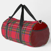 Personalisieren Sie mit Ihren Initialen Rot Karier Duffle Bag (Rechte Ecke)
