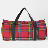 Personalisieren Sie mit Ihren Initialen Rot Karier Duffle Bag (Rückseite)