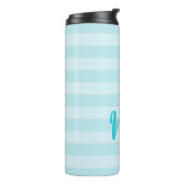 Personalisieren Sie mit Name Miss Preppy Blue Stri Thermosbecher (Nach links gedreht)
