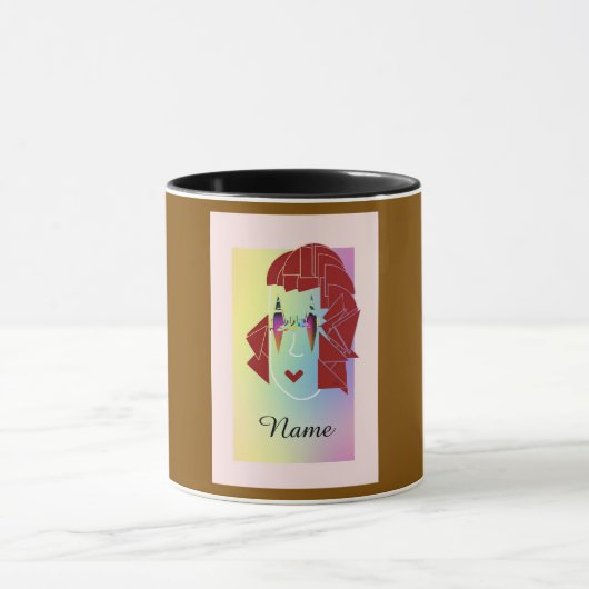 Personalisieren Sie Mocha Brown Glare Fun Tasse (Zentrum)