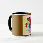 Personalisieren Sie Mocha Brown Glare Fun Tasse (Vorderseite Links)