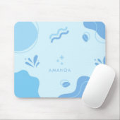 Personalisieren Sie moderne Abstrakt Blue Minimali Mousepad (Mit Mouse)