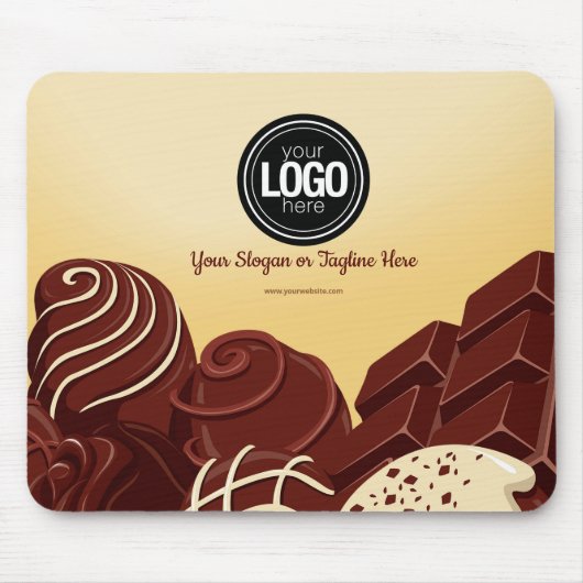 Personalisieren Sie moderne Schokolade-Geschäftsmo Mousepad (Vorne)