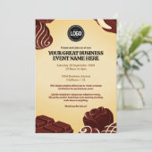 Personalisieren Sie moderne Schokoladengeschäfte Einladung (Stehend Vorderseite)