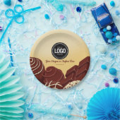 Personalisieren Sie moderne Schokoladengeschäfte Pappteller (Party)