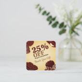 Personalisieren Sie moderne Schokoladengeschäfte Rabattkarte (Stehend Vorderseite)