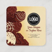Personalisieren Sie moderne Schokoladengeschäfte Rabattkarte (Rückseite)