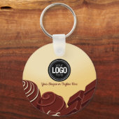 Personalisieren Sie moderne Schokoladengeschäfte Schlüsselanhänger (Rückseite)