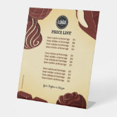 Personalisieren Sie moderne Schokoladengeschäfte Sockelschild (Vorderseite)