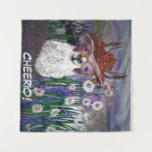 Personalisieren Sie Momma Llama auf einem Gebiet d Wandteppich (Vorderseite (Horizontal))