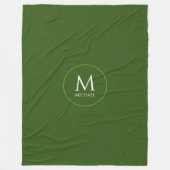 Personalisieren Sie Monogram Initial Template Fore Fleecedecke (Vorderseite)