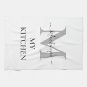 Personalisieren Sie Monogramm Anfangsname Mein Kit Geschirrtuch (Horizontal)