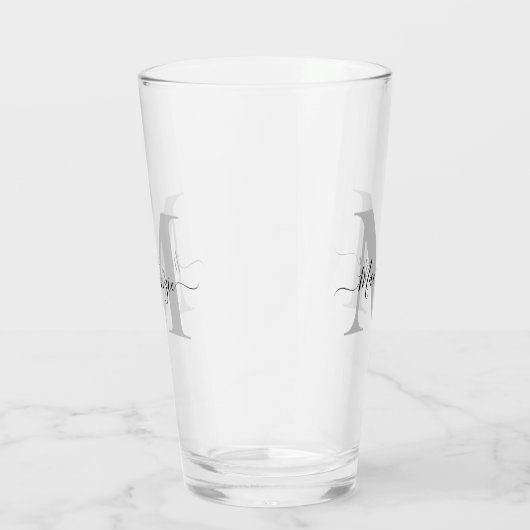 Personalisieren Sie Monogramm Anfangsname Trinken Glas (Rechts)
