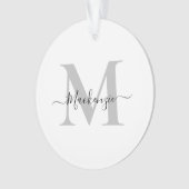 Personalisieren Sie Monogramm Initialname Acrylic Ornament (Vorderseite)