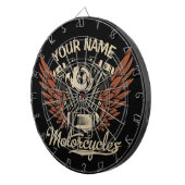Personalisieren Sie Motorradfahrer Garage  Dartscheibe (Vorderseite rechts)