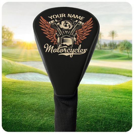 Personalisieren Sie Motorradfahrer Garage Golf Headcover