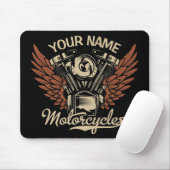 Personalisieren Sie Motorradfahrer Garage Mousepad (Mit Mouse)
