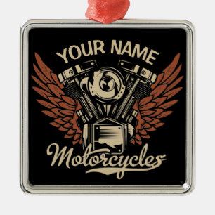 Personalisieren Sie Motorradfahrer Garage Ornament Aus Metall